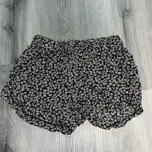 Navy Floral Garage Shorts in XS